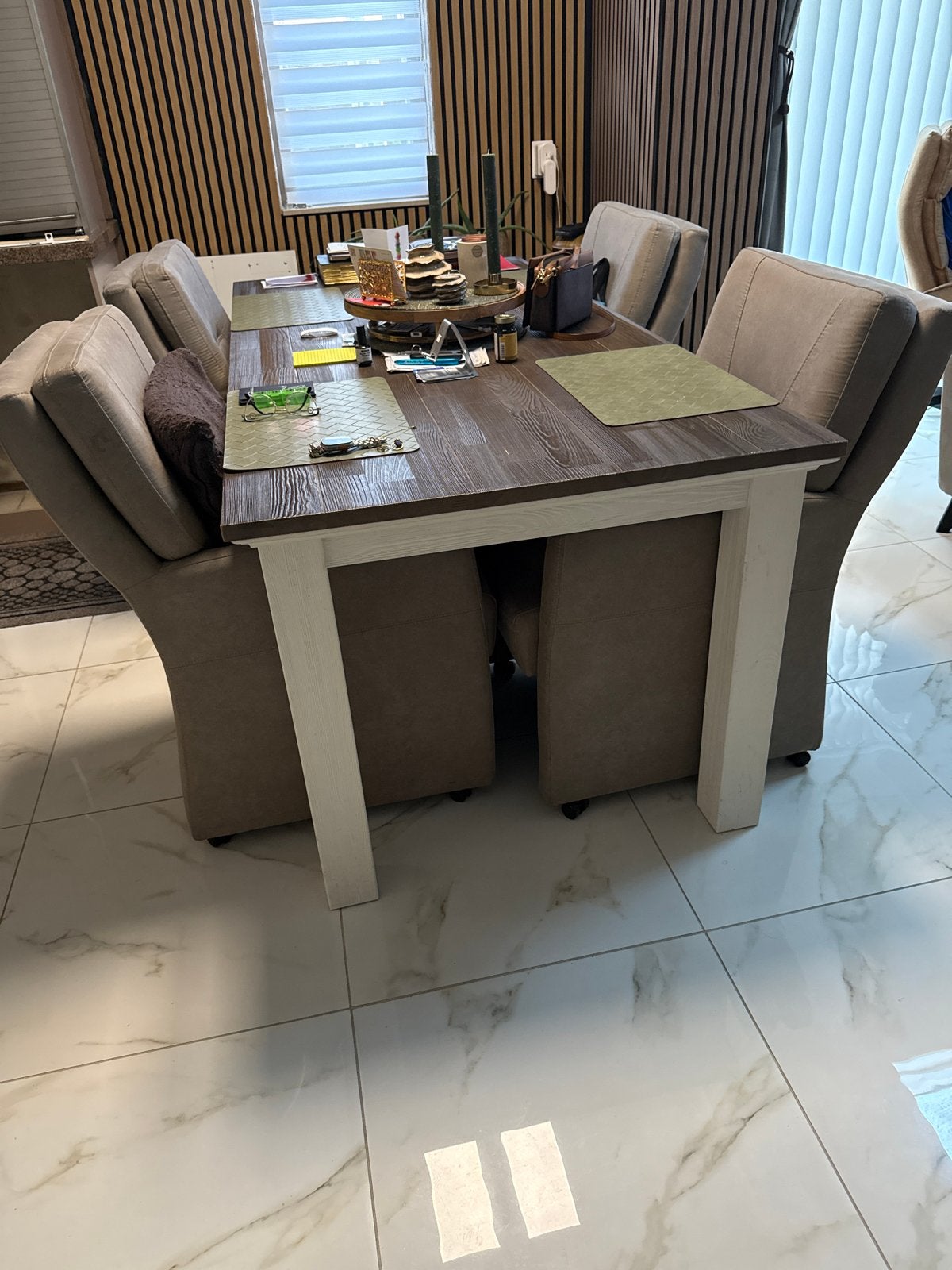 Eetkamertafel, Ophalen, Gebruikt, 50 tot 100 cm, Rechthoekig