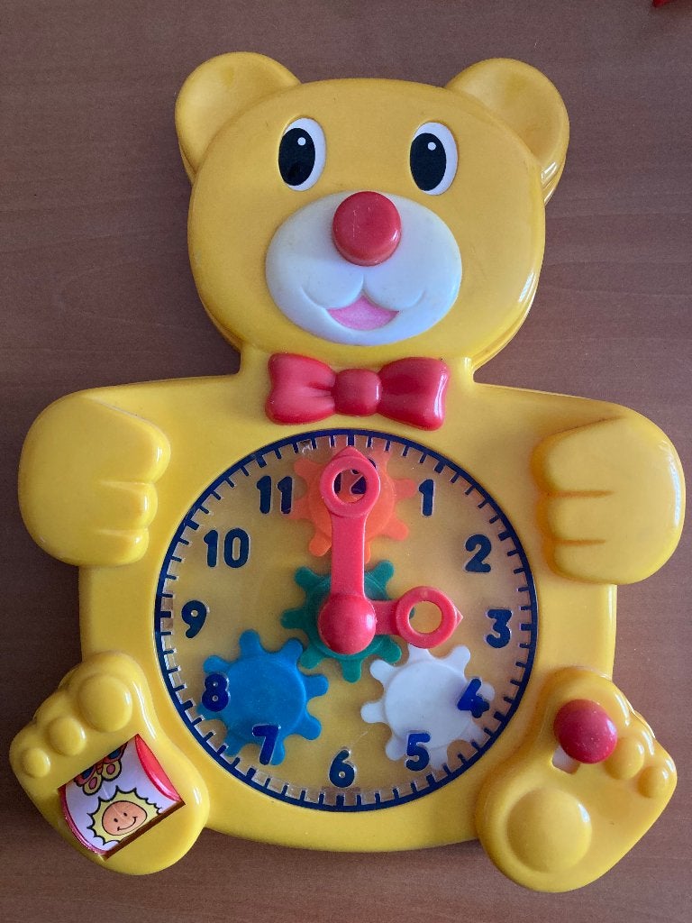 leuke doorzichtige draaibare klok speelklok + div.geluidjes, Ophalen of Verzenden, Zo goed als nieuw, Rekenen