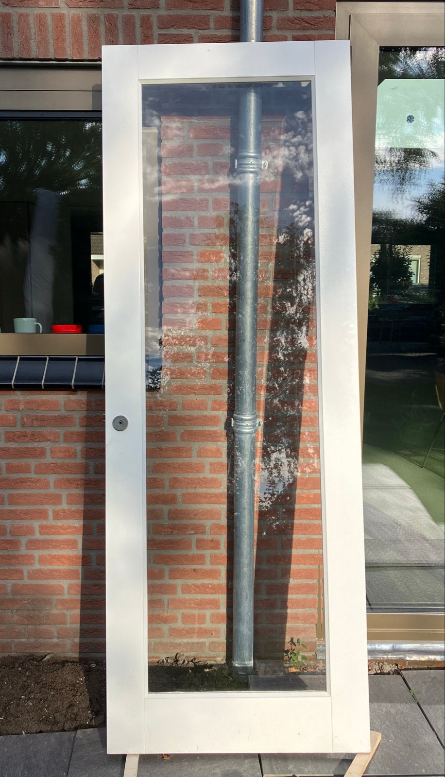 Mooie Skantrae SKS 1227 Binnendeur met Facetgeslepen Glas, Ophalen, Gebruikt, 80 tot 100 cm, 215 cm of meer