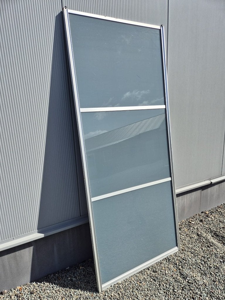 Dubbele schuifdeuren; glas, Ophalen, 200 cm of meer, 50 tot 100 cm, Glas