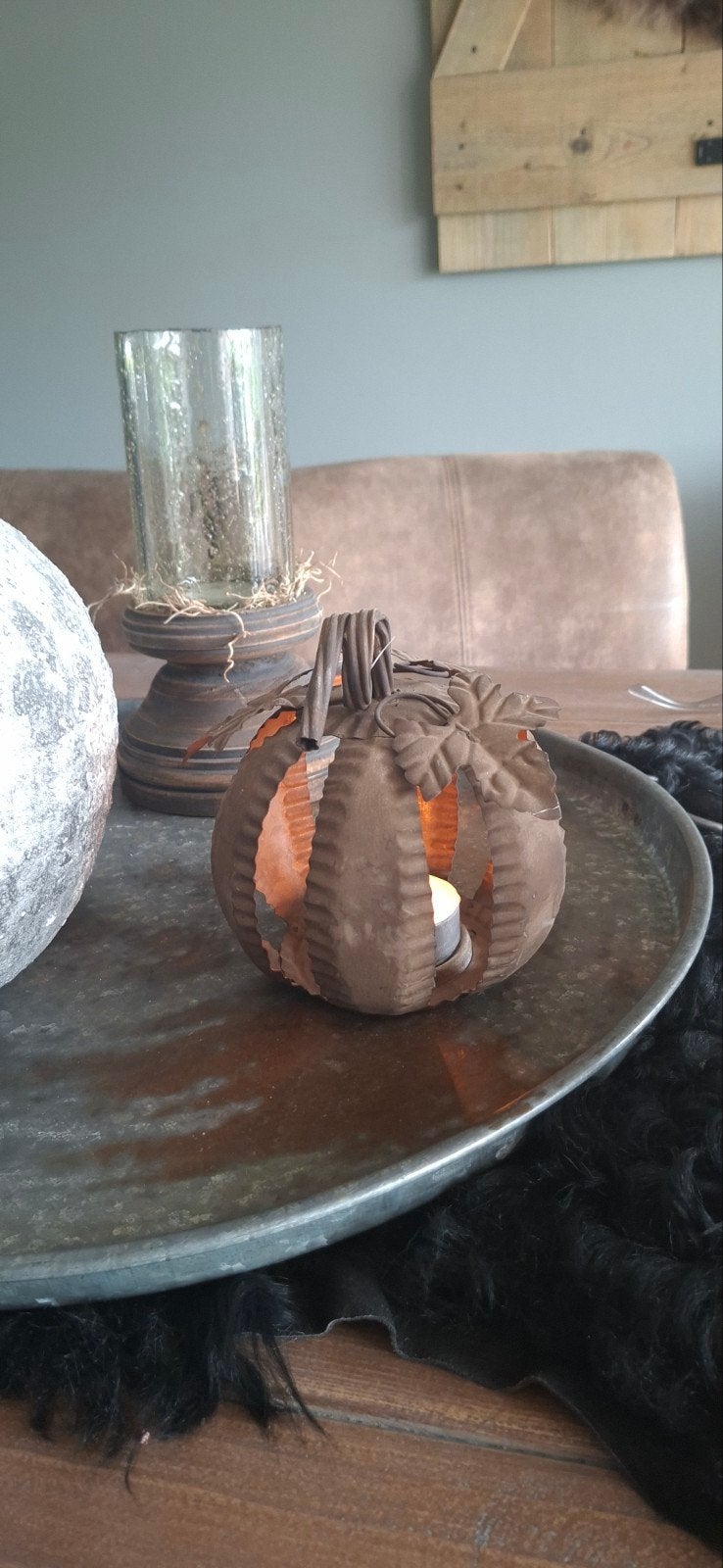 Metalen pompoen, Ophalen of Verzenden