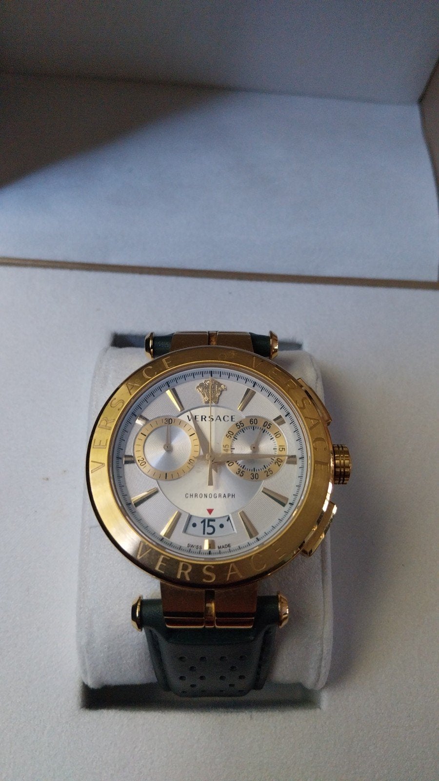Versace horloge 3x gedragen nieuwprijs €900, Ophalen of Verzenden, Zo goed als nieuw, Leer, Overige merken