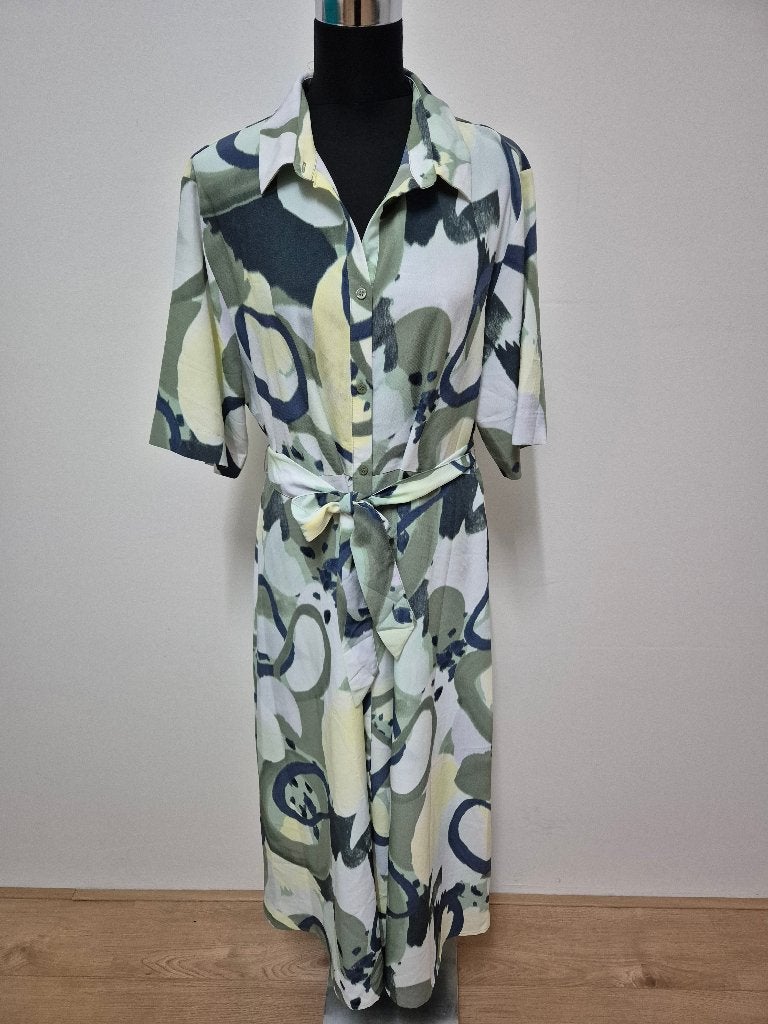 J387 - Nieuwe fleurige lange Monki jurk maat XL (1), Kleding | Dames, Jurken, Ophalen of Verzenden, Nieuw, Maat 46/48 (XL) of groter