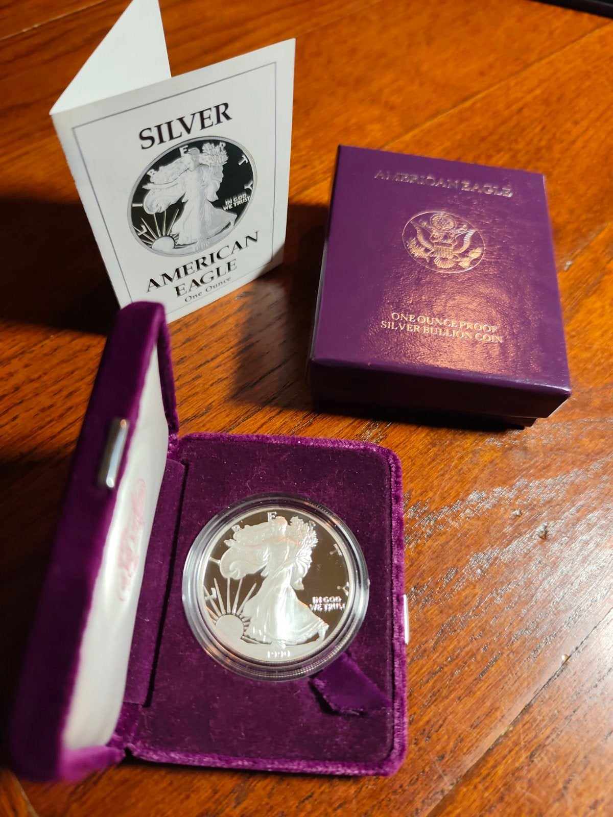 1990-S Proof American Silver Eagle 1 oz Zilver Set, Ophalen of Verzenden, Noord-Amerika, Setje, Zilver