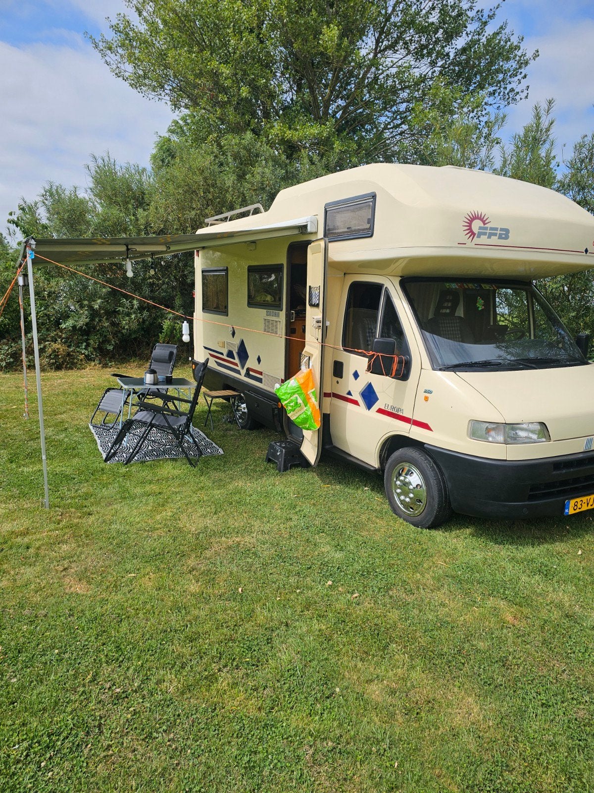 FFB Europa 570 camper  net een grote beurt distributieriem, Standaard zit, Fiat, Achteruitrijcamera, Particulier