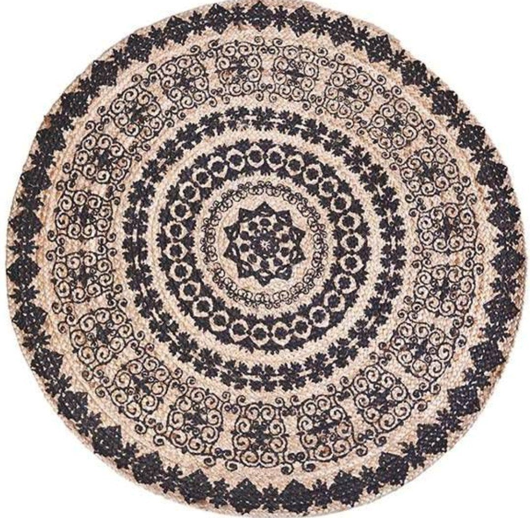 By Boo Vloerkleed Rond 120x120 cm - Ziet er nog goed uit!, Ophalen, Rond, Bruin, Zo goed als nieuw