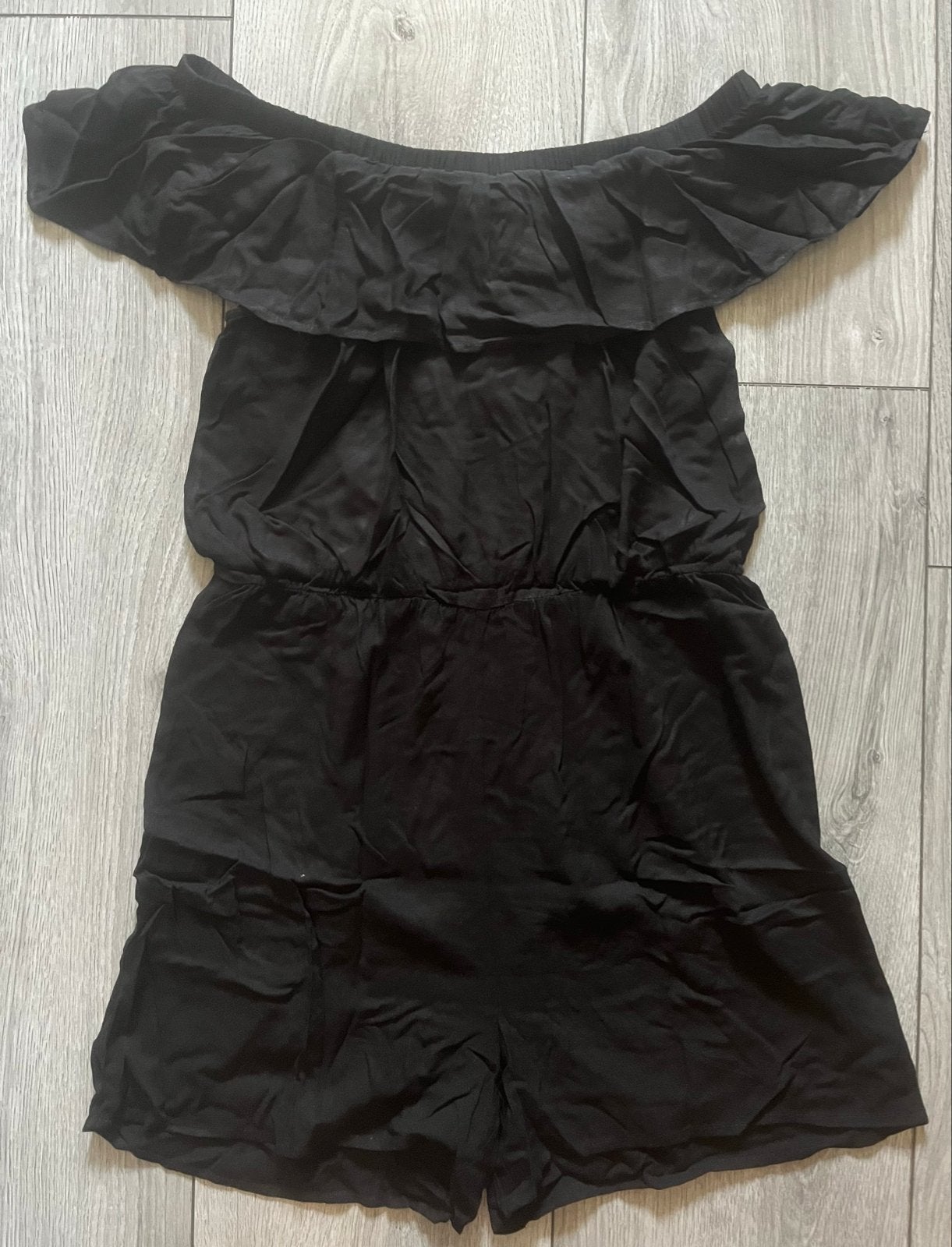 Pepperts teen zwarte off-shoulder jumpsuit maat 176, Ophalen of Verzenden
