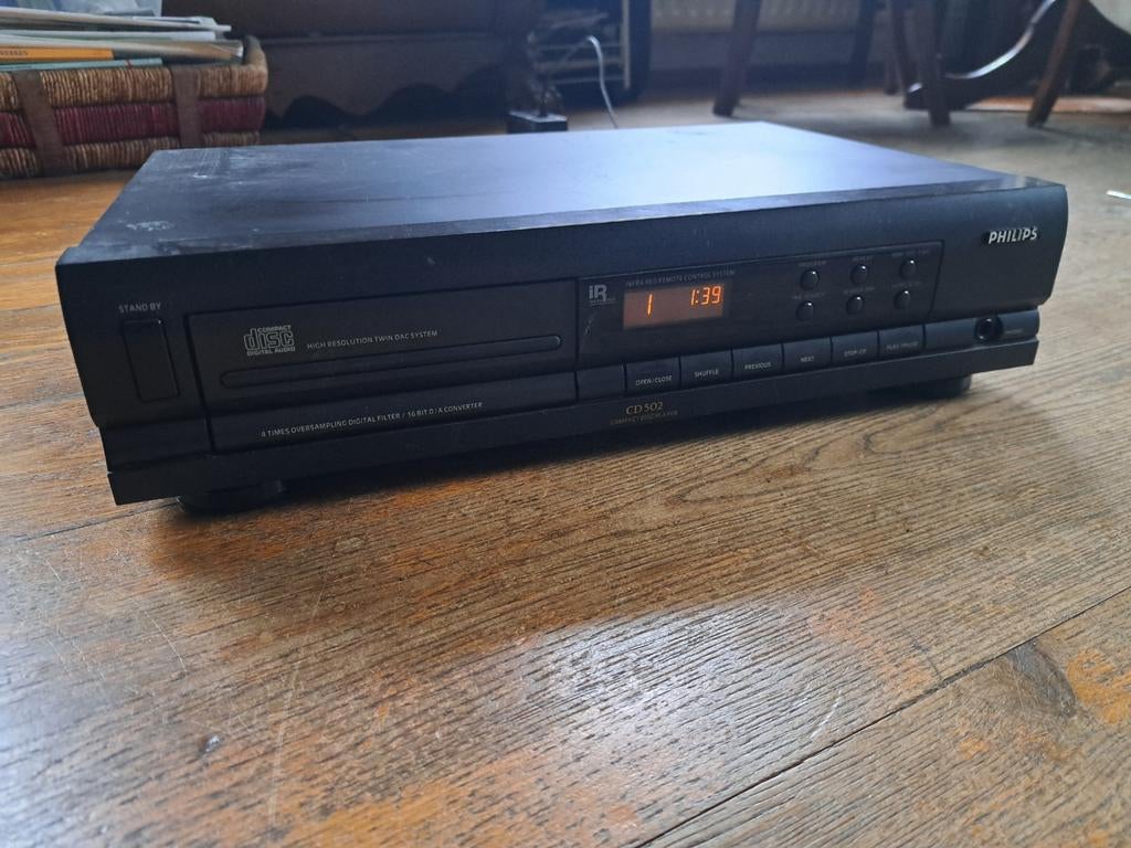 Uitgebreide Philips CD speler CD502, Ophalen of Verzenden, Zo goed als nieuw, Philips
