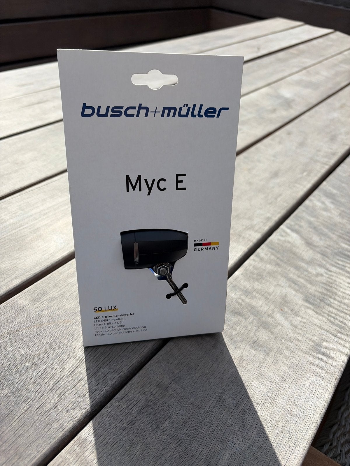 Busch + Müller MyC E-bike LED koplamp 50 Lux, Ophalen, Nieuw, Accu, Voorlicht