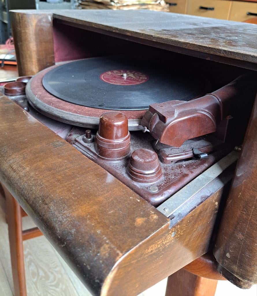 Oude 78 toeren pickup - Vintage platenspeler, Ophalen, Niet werkend, Platenspeler, Overige merken