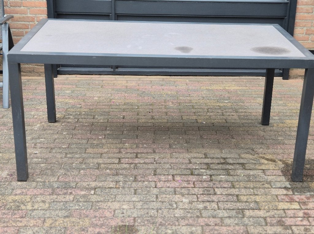 Tuintafel, Tuin en Terras, Tuintafels, Ophalen, Gebruikt, Rechthoekig, Aluminium