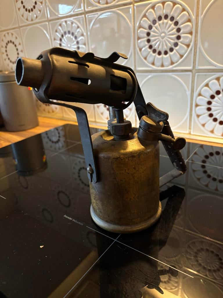 Antieke Soldeerlamp / Blowtorch - Decoratief item, Ophalen