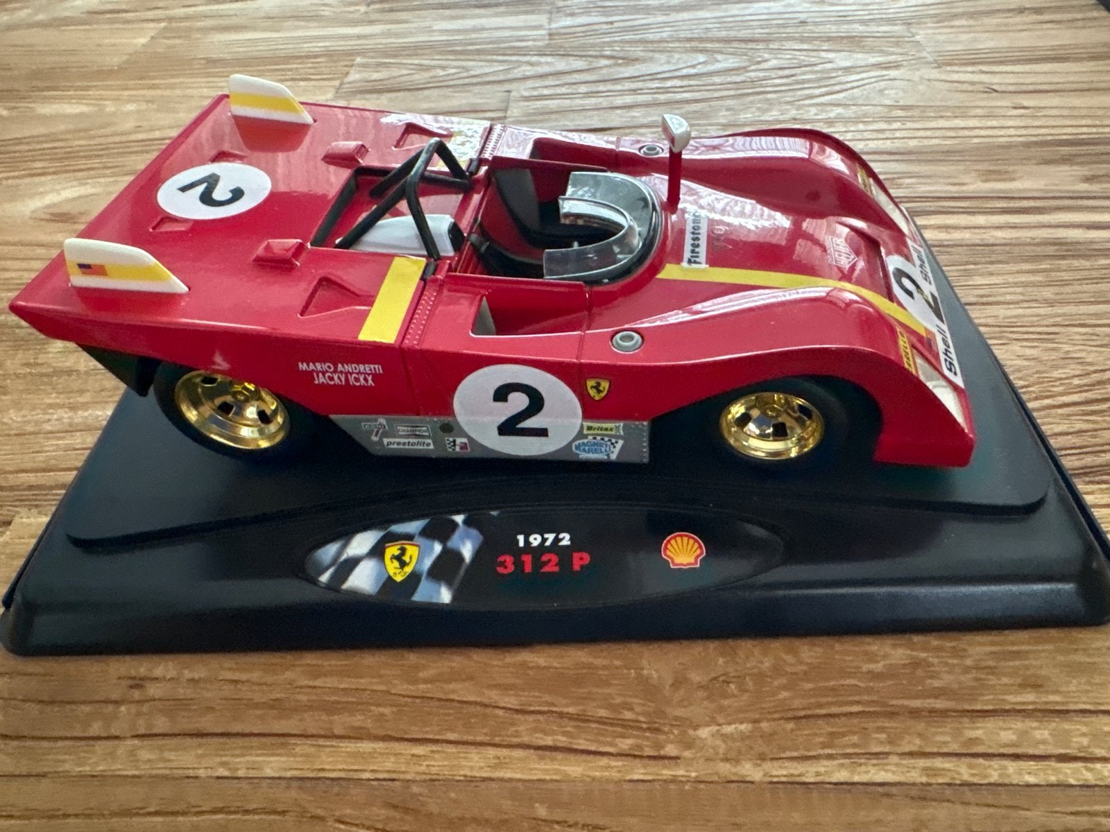 Ferrari 312 P 1972 Modelauto - Mario Andretti Jacky Ickx, Ophalen of Verzenden, Zo goed als nieuw, Auto, Overige merken