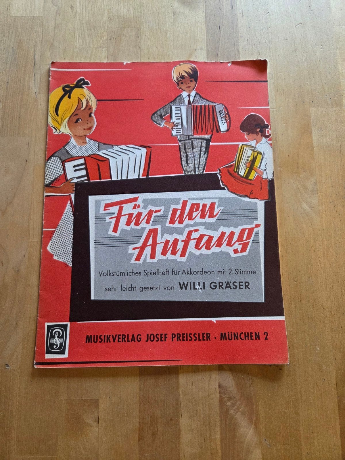 Muziekboek accordeon: Für den Anfang - Willi Gräser, Verzenden