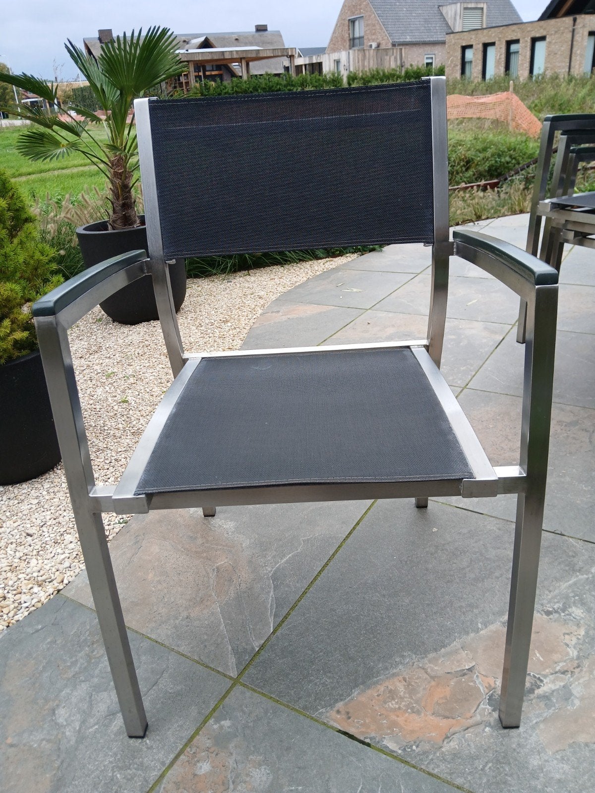 Tuinstoelen RVS, Ophalen, Gebruikt, Rvs, Stapelbaar