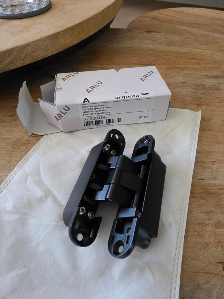 20 stuks ARLU Argenta NEO-55 Scharnier - Pekzwart, Ophalen of Verzenden, Nieuw, Scharnier