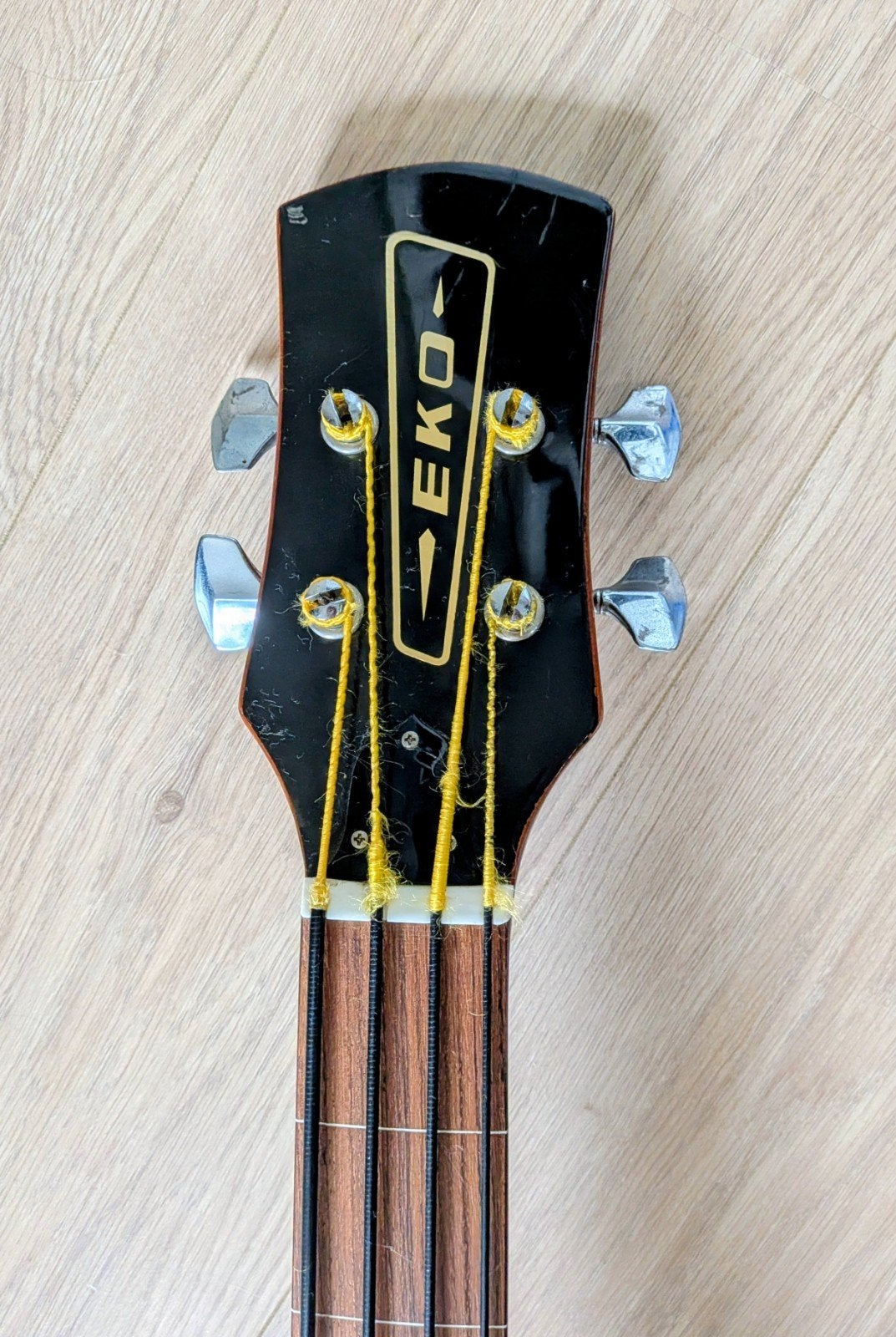 EKO BA/4S Fretloze Akoestische Basgitaar -1980-Zeldzaam, Ophalen, Gebruikt, Akoestisch, Fretloos