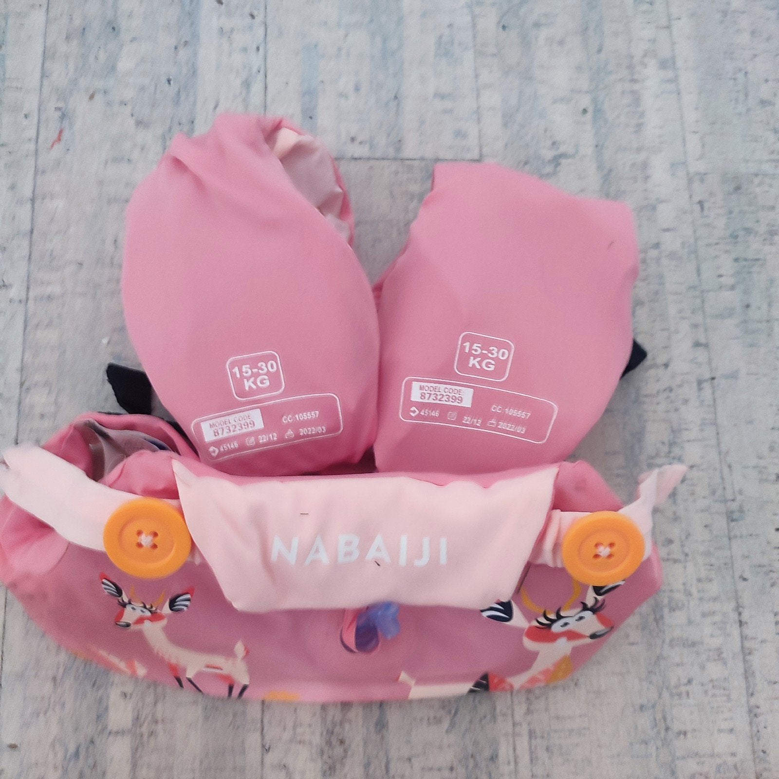 Baby / dreumes / peuter zwemvest roze 15-20 kg Decathlon, Ophalen, Meisje, Zwem-accessoire