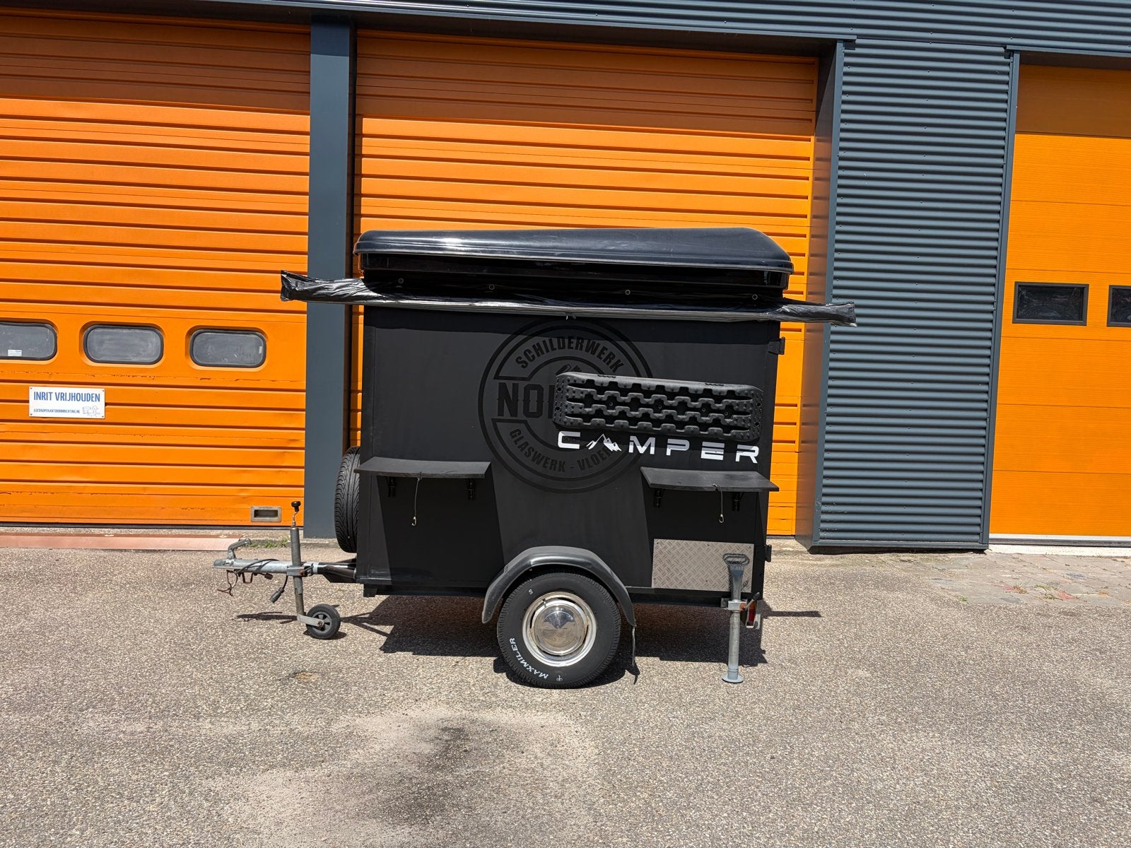 Compacte Campeer Aanhanger met Zijtafels en Luifel, Auto diversen, Aanhangers en Bagagewagens, Ophalen, Gebruikt