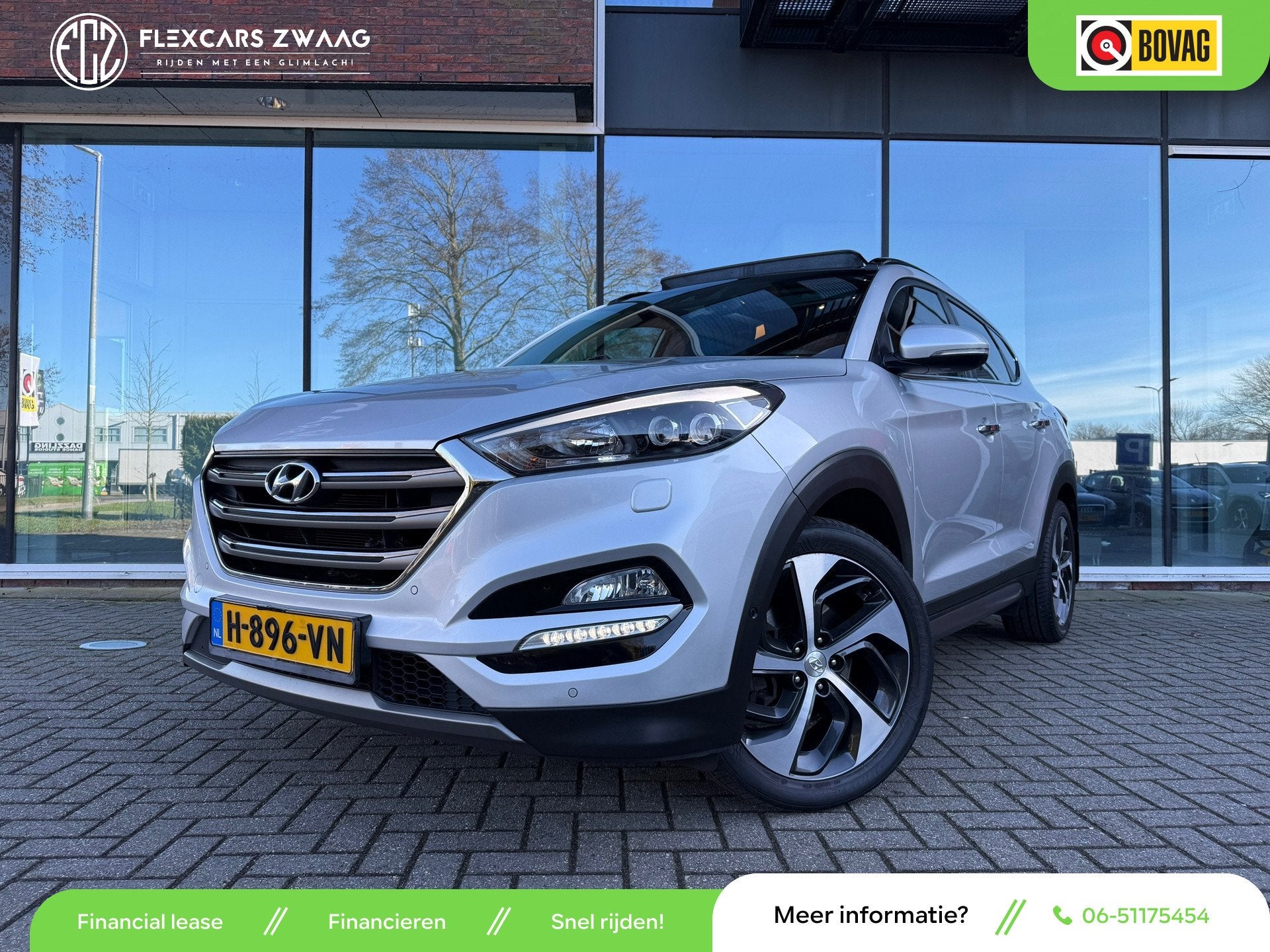Hyundai Tucson 1.6 T-GDi Premium 4WD - Automaat - Pano/schui, Auto's, Gebruikt, 4 cilinders, Leder, Vierwielaandrijving