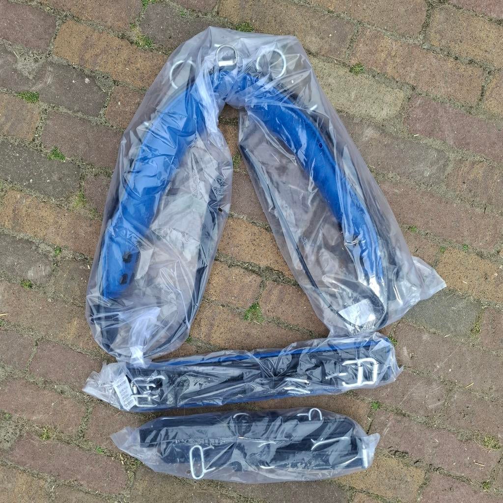 Complete leren mensingel maat Shetlander, blauw onderlegd, Ophalen of Verzenden, Nieuw, Overige soorten