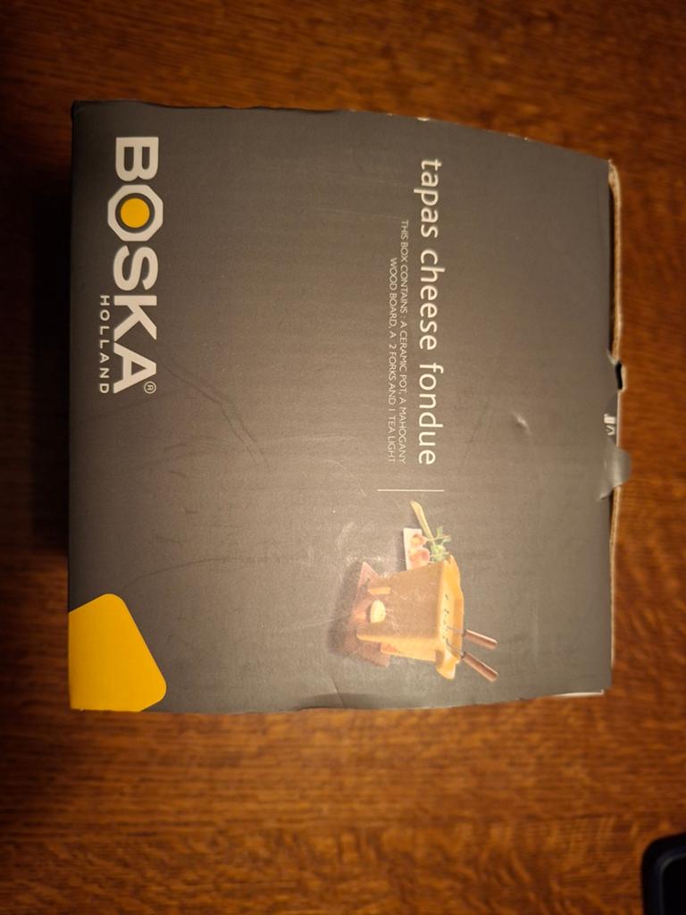Boska kaasfondue, Ophalen of Verzenden, Zo goed als nieuw, Glas, Overige stijlen