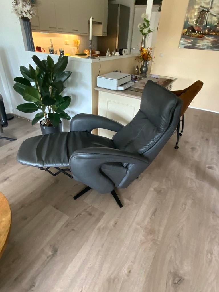 Leren relaxfauteuil, Huis en Inrichting, Fauteuils, Ophalen of Verzenden, Zo goed als nieuw