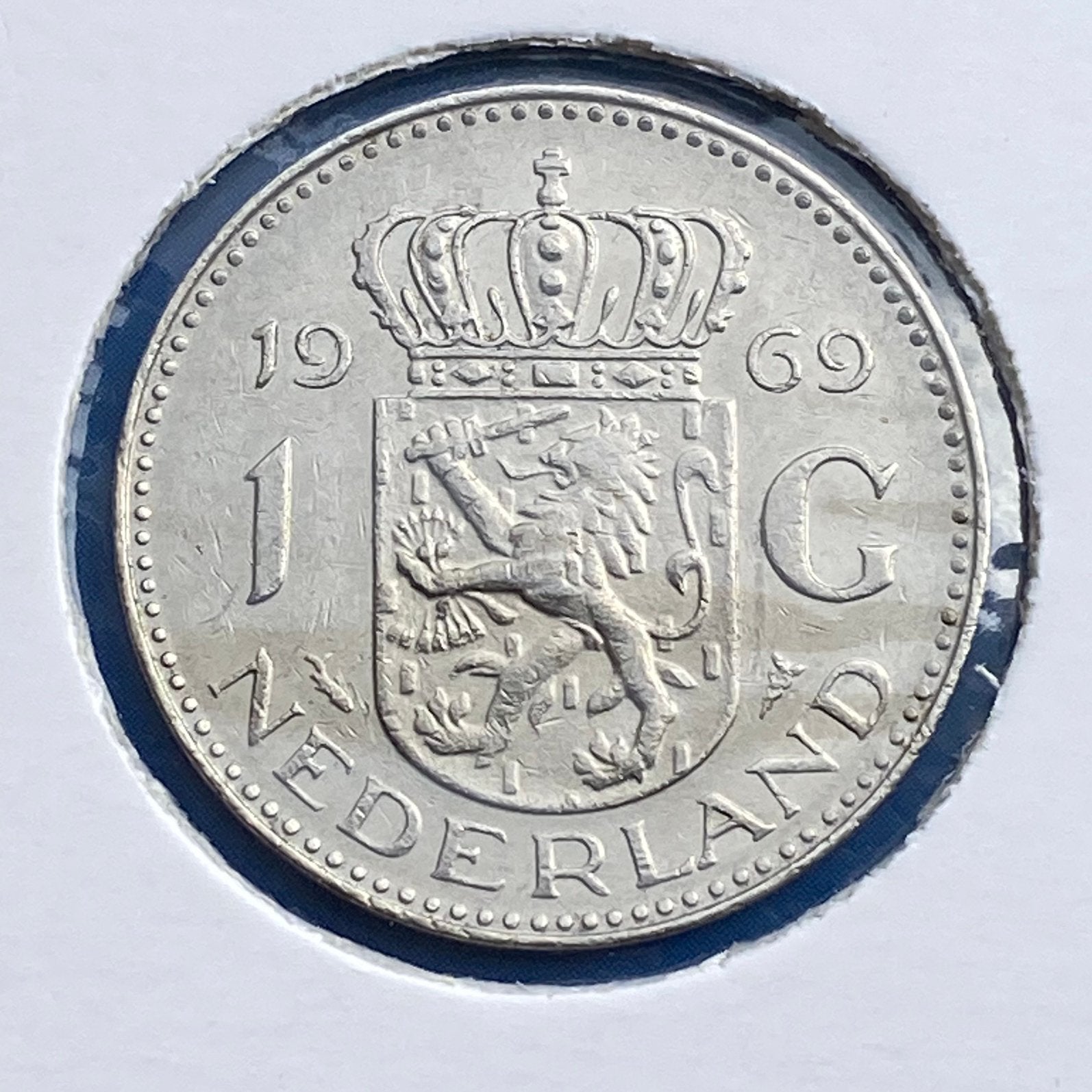 1 Gulden uit 1969 Vis 🐠 / Visje 🐟 van Juliana, Verzenden, Koningin Juliana, 1 gulden, Losse munt