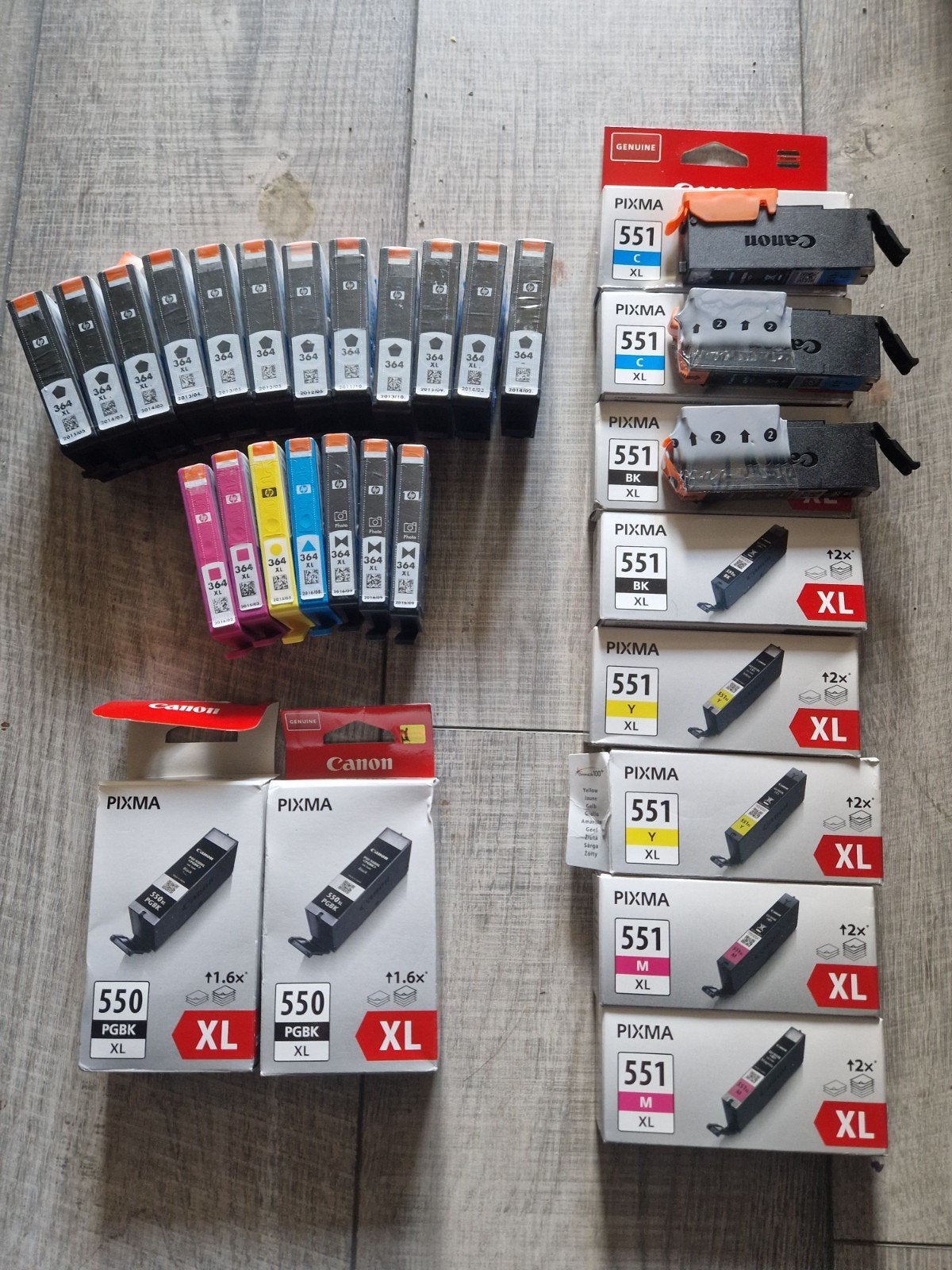 Grote partij printer cartridges - HP en Canon, Computers en Software, Ophalen of Verzenden, Gebruikt, Cartridge, HP, Canon