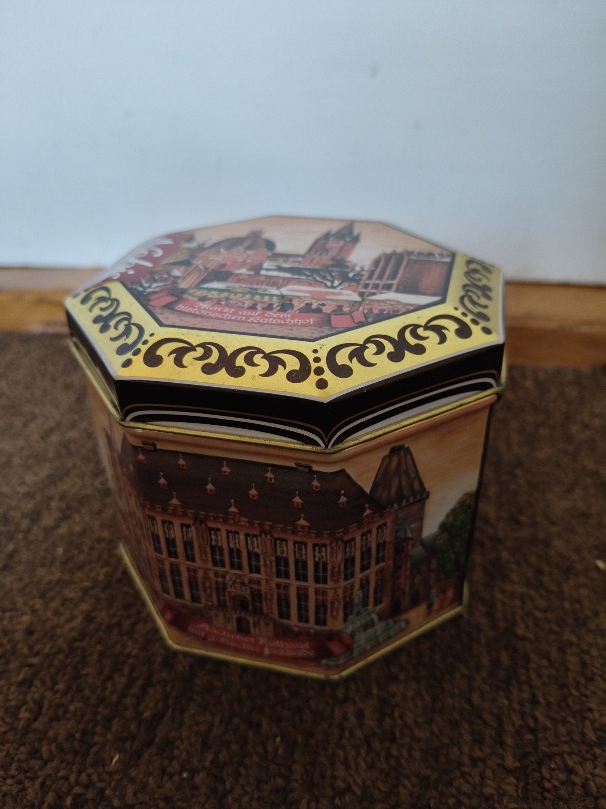 Nobis Aken blik met historische afbeeldingen, Ophalen of Verzenden, Gebruikt, Overige, Overige merken