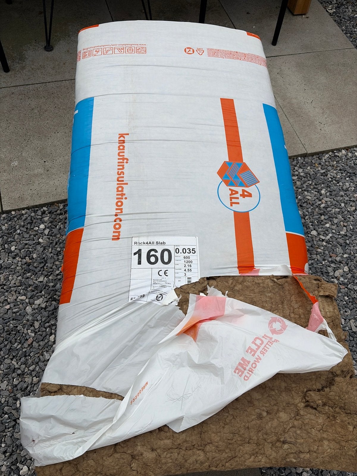 Knauf Insulation Rock4All Slap 160mm - 5 platen (2 pakken), Ophalen, Gebruikt, 12 cm of meer, Steenwol