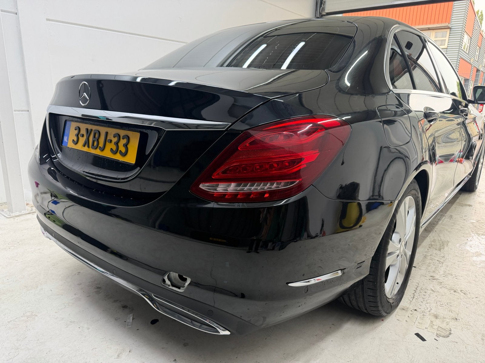 Mercedes-Benz C-Klasse C220 CDI 2.1 125KW 2014 Zwart, Auto's, 1800 kg, Zwart, 4 cilinders, Leder en Stof