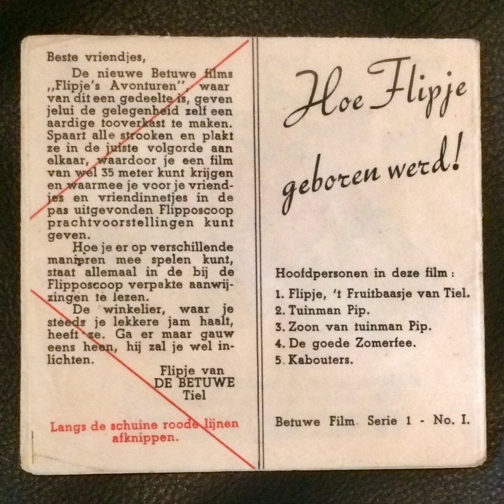 GEVRAAGD: Filmstroken Flipje Tiel, Ophalen of Verzenden, Gebruikt, Film, Overige typen