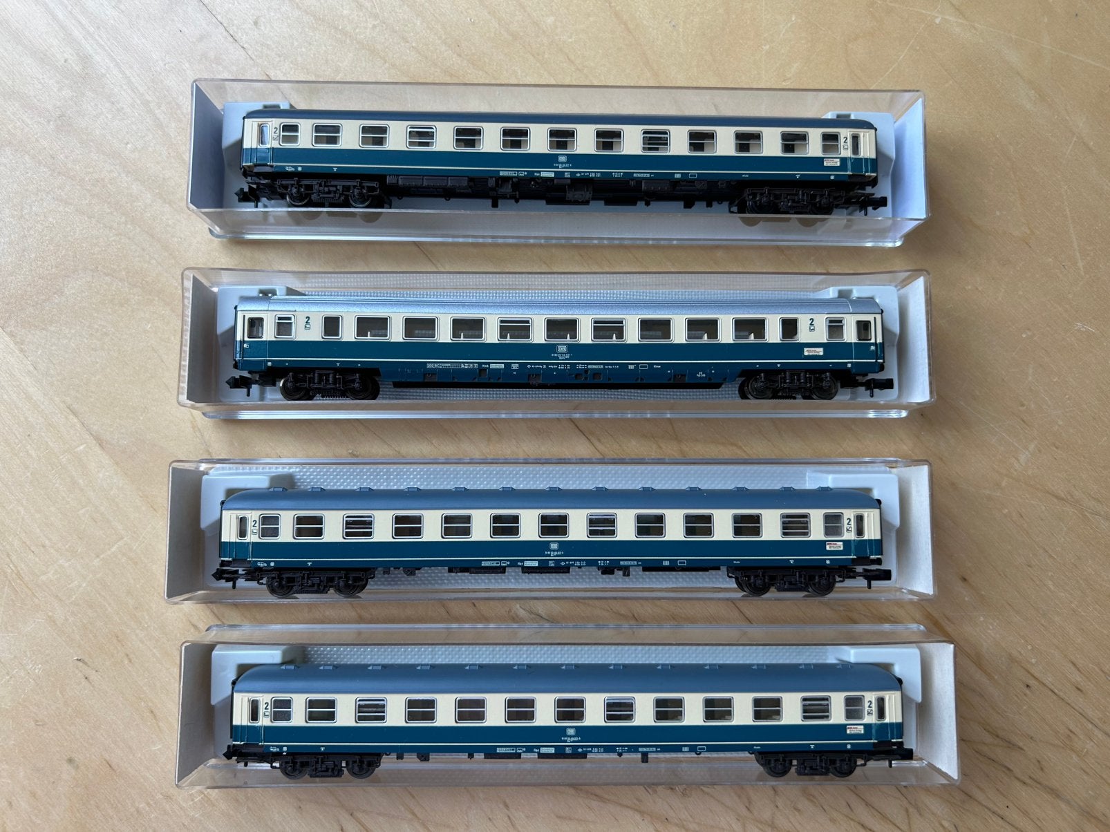 Fleischmann piccolo DB IC rijtuigen 8192K (2x) 8194K 8199K, Gelijkstroom, Fleischmann, Ophalen of Verzenden, Nieuw