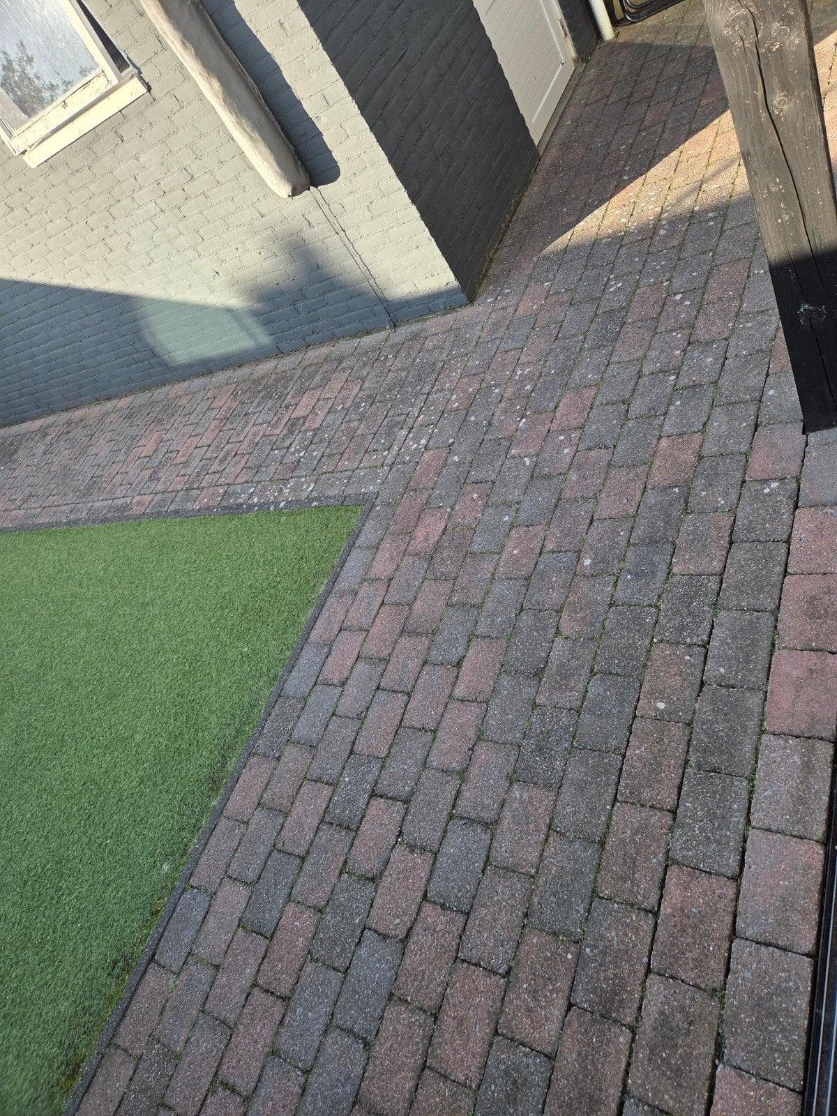 Koppelstones rood grijs 24m2, Ophalen, Gebruikt, Klinkers, 10 m² of meer