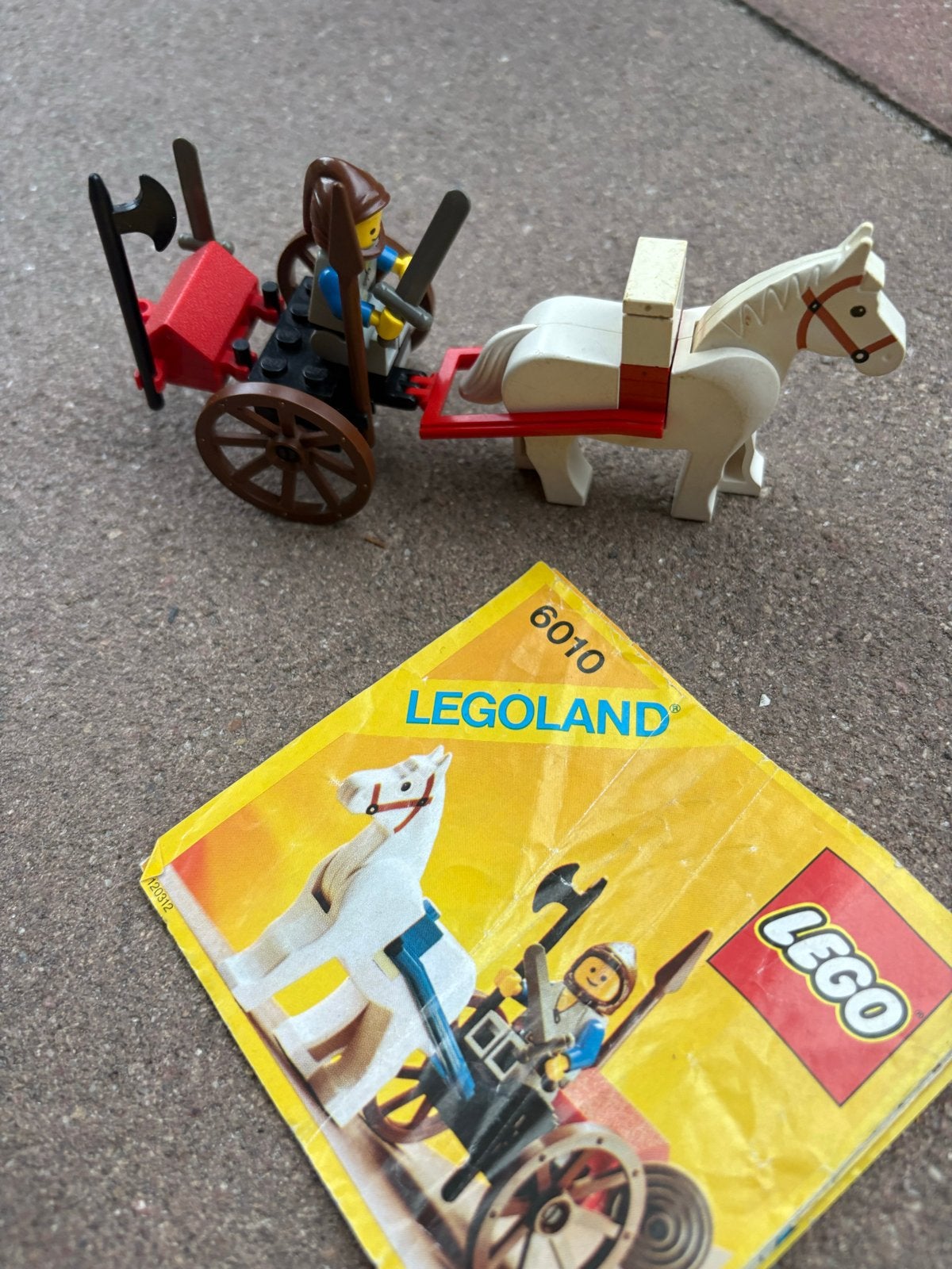 Lego Legoland 6010: Ridder met Kar en Paard, Ophalen, Gebruikt, Lego, Compleet