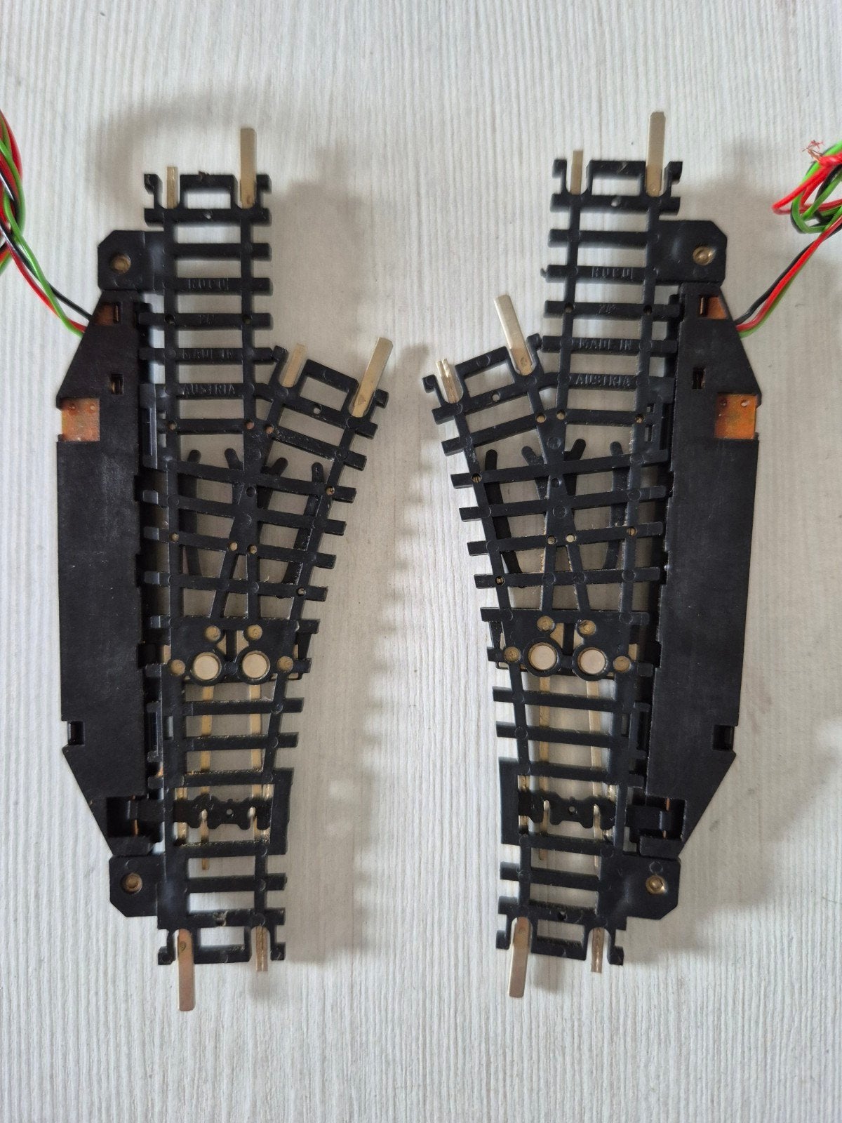 1 Paar nette Roco N-spoor elektrische wissels, Gebruikt, Gelijkstroom, Rails, Ophalen of Verzenden