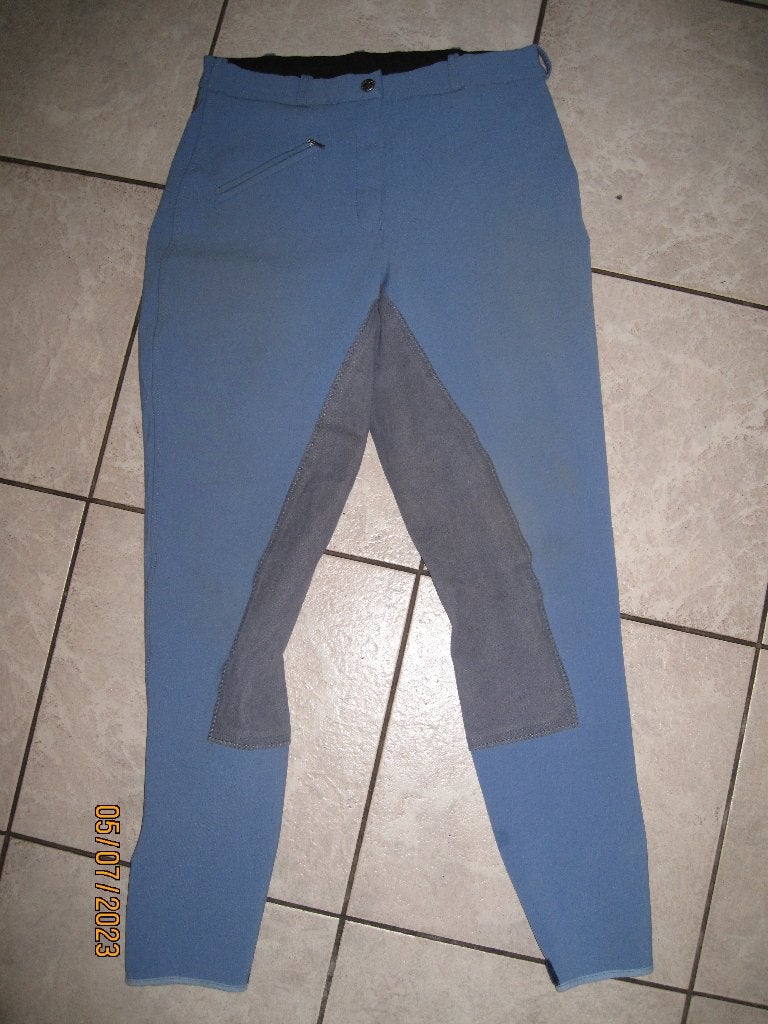 Ladies blauwe paardrijbroek maat 38, Dieren en Toebehoren, Blauw, Gebruikt, Ritssluiting, Ophalen of Verzenden