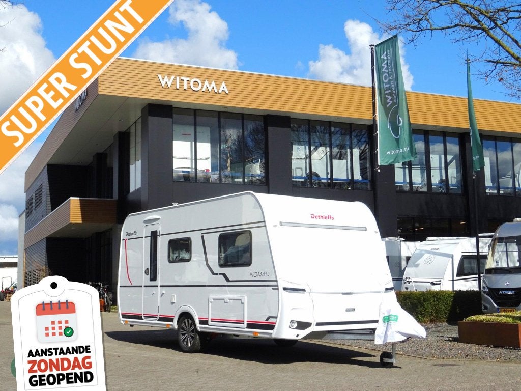 Dethleffs Nomad 460 EL € 8.304,- voordeel !, Caravans en Kamperen, Standaardzit, Bedrijf, 2 aparte bedden, Serviceluik