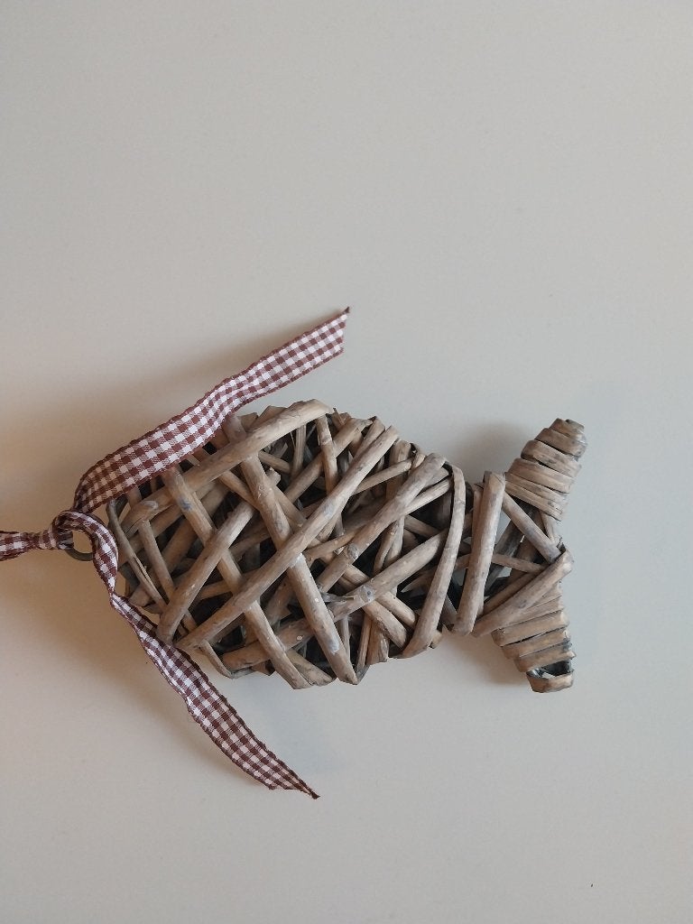 Decoratie vis, Ophalen of Verzenden, Zo goed als nieuw, Bruin, Hout