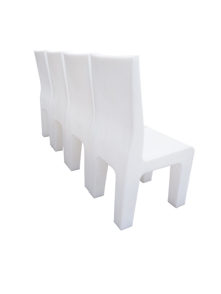 Set van 4 Richard Hutten Museum stoelen, Ophalen, Kunststof, Gebruikt, Wit
