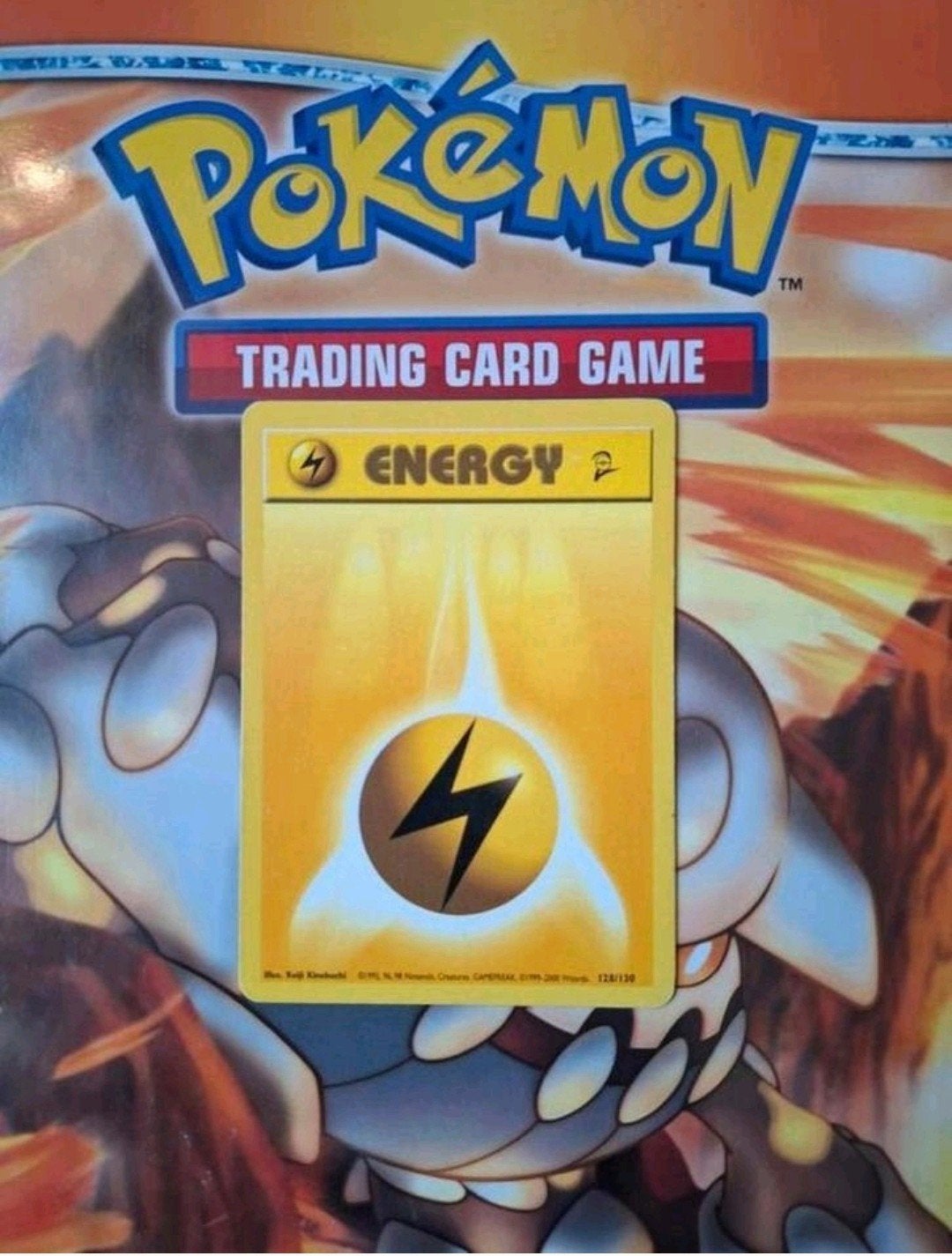 Lightning energy 128/130 Base 2 set pokemon kaart, Ophalen of Verzenden, Gebruikt, Losse kaart