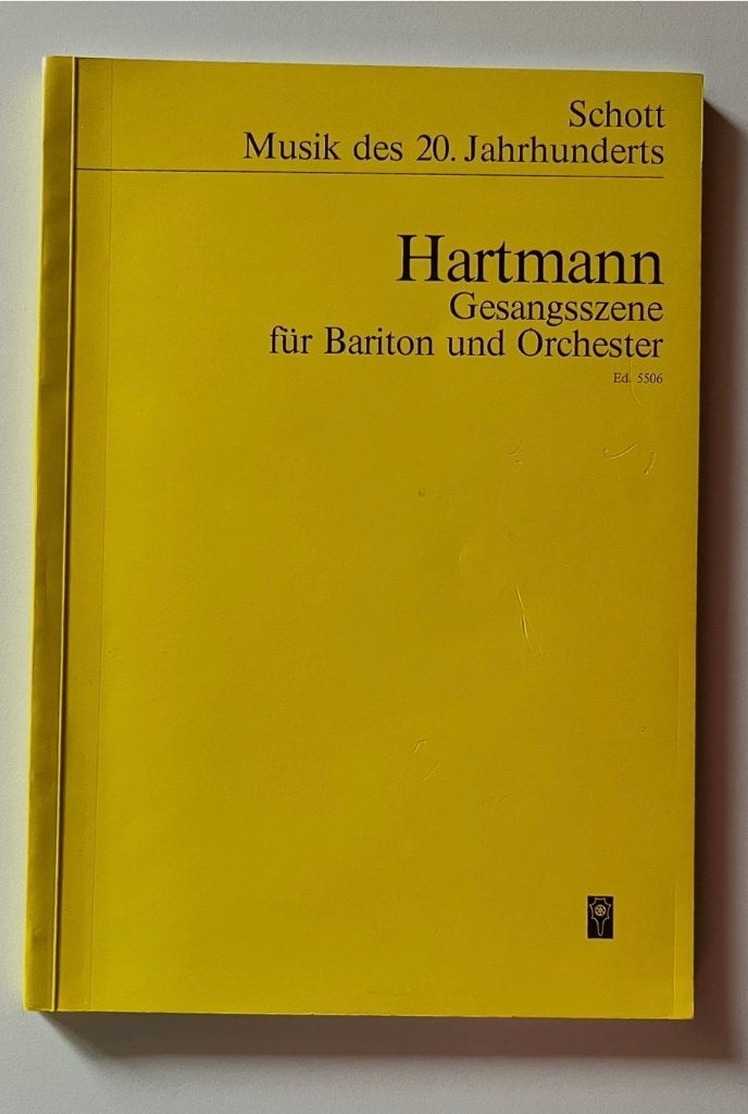 Schott des 20 Jahrhunderts Hartmann Gesangsszene Ed 5506, Gebruikt, Klarinet, Klassiek, Ophalen of Verzenden
