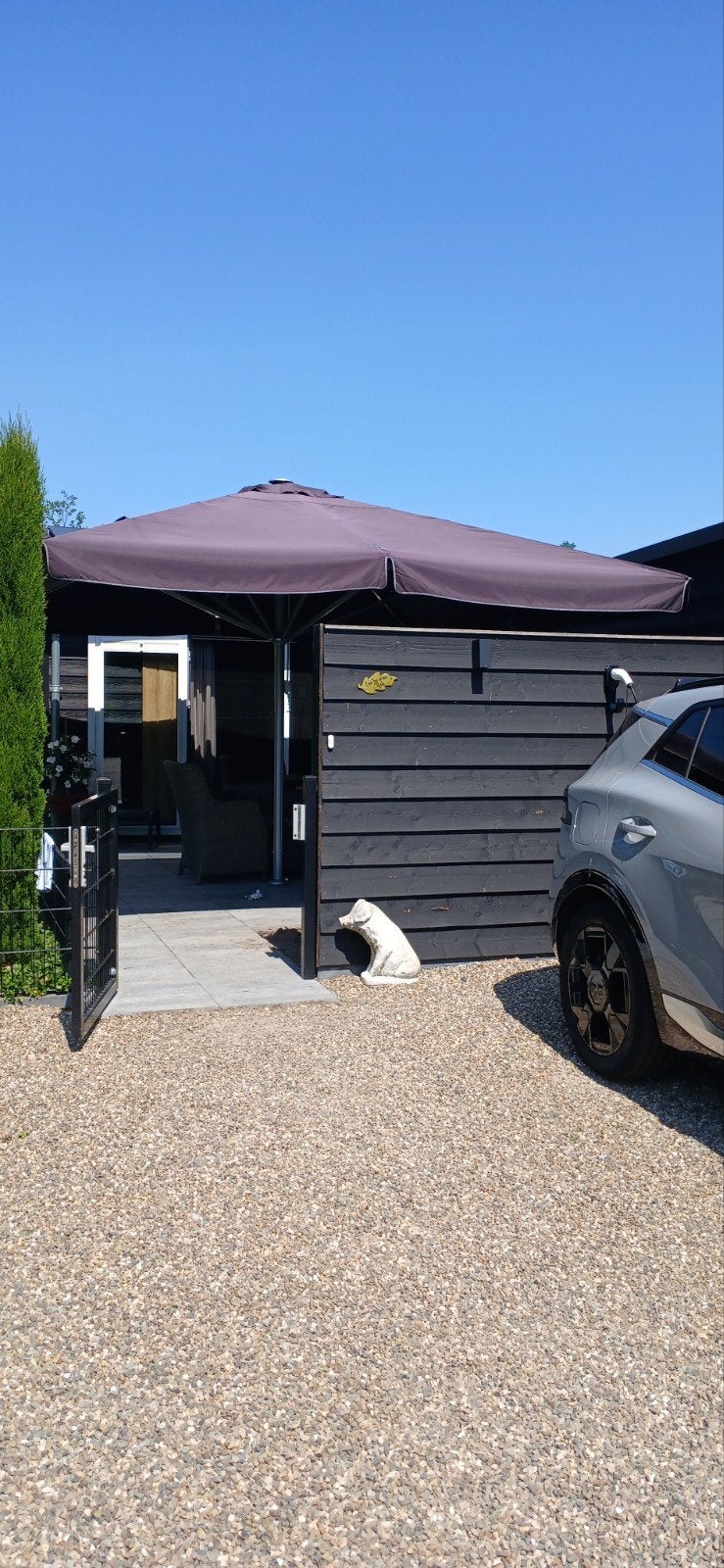 Horeca parasol 4x5 mtr, Ophalen, 8 meter of meer