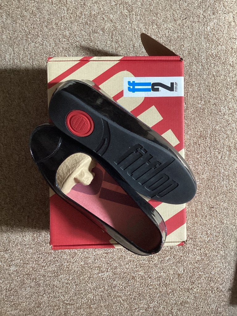 Fitflop Ballerina zwart lak leer Nieuw, Zwart, Nieuw, Fitflop, Ballerina's
