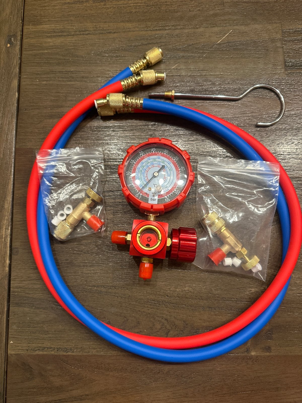 Airco Manifold Meter Set met Slangen en Adapters, Ophalen of Verzenden, Nieuw