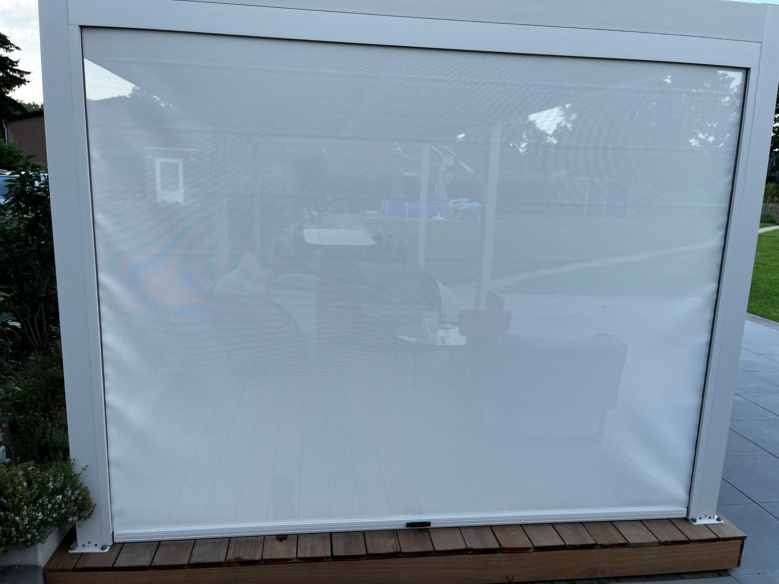 Screen voor pergola Varzo crème - zijkant, Ophalen, Nieuw, 250 cm tot 450 cm, 300 cm of meer