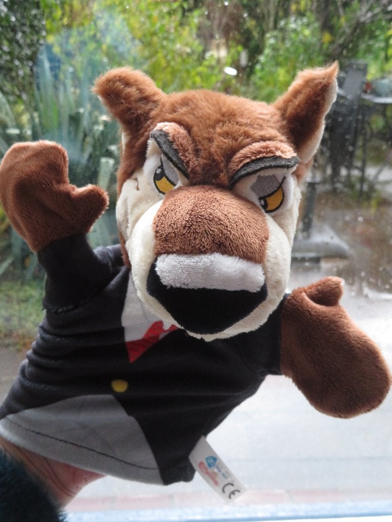 Handpop Boze Wolf van Roodkapje van Albert Heijn Efteling, Albert Heijn, Overige typen, Ophalen of Verzenden, Zo goed als nieuw