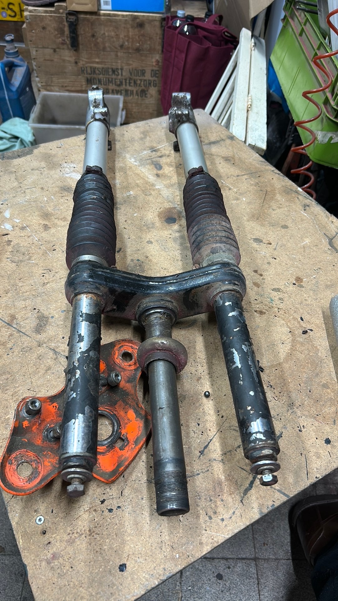 Kreidler bloktank voorvork LF 1974 trommelrem, Ophalen of Verzenden, Gebruikt, Frame