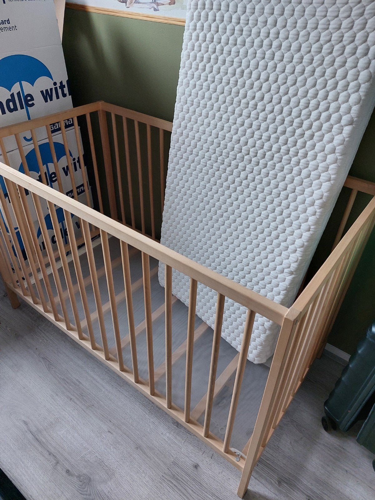 IKEA SNIGLAR Ledikant met Babymatex matras 60x120, Ophalen, Zo goed als nieuw, Ledikant
